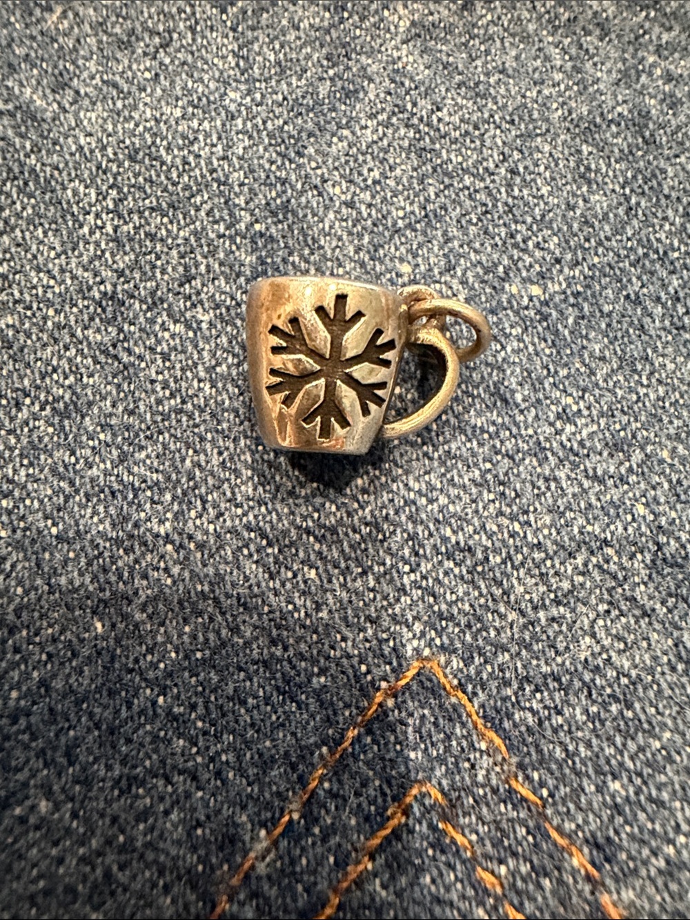 James Avery hot cocoa snowflake mug charm